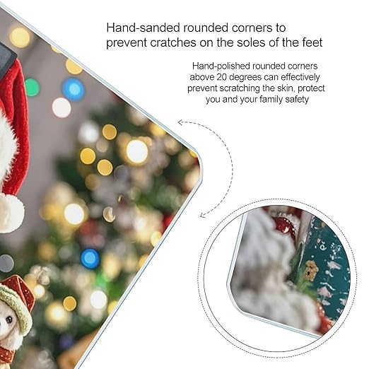 Merry Christmas Dog Scale for Body Weight Highly Accurate Digital Bathroom Body Scale Digital Bathroom Scales for People Anti-Slip Large LCD Display Smart Scales