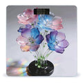 Colored Glass Flowers Weight ScaleClear LED Display Bathroom Digital Weighing ScaleTempered Glass Digital Bathroom Scale for Body Weight Capacity Up to 400 Lbs