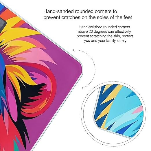 Colorful Lion Scale for Body Weight Accurate Digital Bathroom Scale Toughened Glass High Precision Scales Smart Weight Scales with Large LCD Backlight Display Weighing Machine