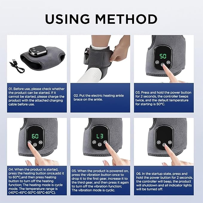 GDSAFS 2026 Upgrade Foot Massager for Neuropathy Cordless Portable Foot Triple Method Massager 3 Vibration Grade &amp 5 Heat Grade for Achilles Tendinitis &amp Plantar Fasciitis Pain Relief (1PC)