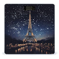 Night Paris Eiffel Tower Scale with LCD Precision Weighing Scales Sturdy Tempered Glass Weight Scales Easy-to-Read Anti-Slip Weight Digital Bathroom Scale for Daily