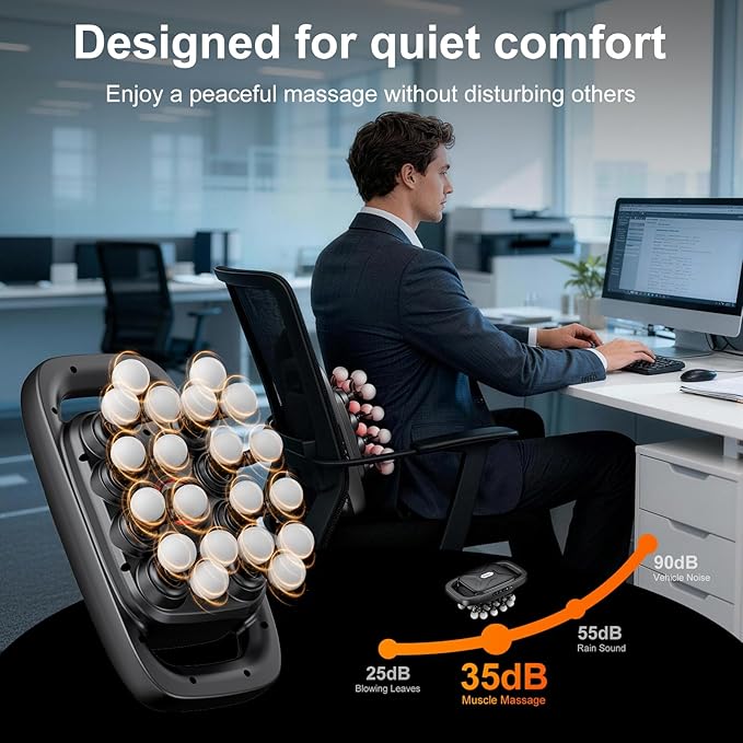 Deep Tissue Massager Gun for Back Shoulder and Neck Pain Relief Powerful Shoulders Back Massager Legs Foot Massager &amp Full Body Muscle Recovery with 20 Massage Heads 3 Modes &amp 30 Speed