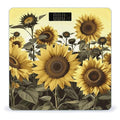 Yellow Sunflower Floral Bathroom Scale for Body Weight Bathroom Weighing Scale with Backlit LCD Display Highly Accurate Measures Weight Up to 180kg