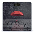 Red Umbrella in Rain Scale for Body Weight Accurate Digital Bathroom Scale Toughened Glass High Precision Scales Smart Weight Scales with Large LCD Backlight Display Weighing Machine