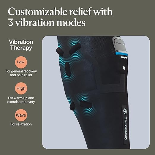 Therabody RecoveryPulse Calf - Compression and Vibration Sleeve for On The Go Relief Reduce Soreness and Pain in Lower Legs Increase Flexibility (Extra Extra Large)