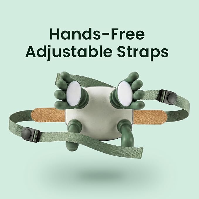 2025 New Neck &amp Shoulder Massager – Deep Tissue Portable Muscle Relaxer with Heat | Ergonomic Silicone Design for Pain Relief Tension Release &amp Travel-Friendly Recovery Device (Ivory &amp Sa
