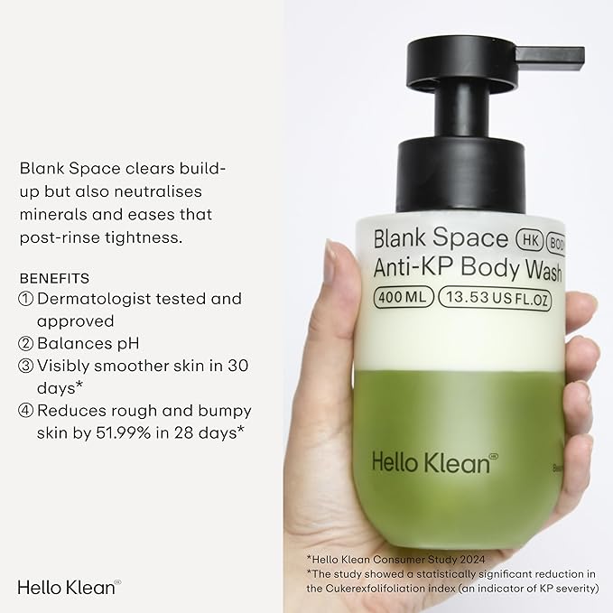 Blank Space Anti-KP Body Wash - Bi-Phase Cleanser Deeply Cleans &amp Removes Hard Water Residue - Hydrating Boost for Skin Moisture - Soothe Rough Dry &amp Sensitive Skin - Dermatologist Tested