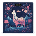 Starry Night Alpaca Scale for Body Weight Precision Bathroom Weighing Scales with Back Lit LCD Display Sturdy Tempered Glass Body Weight Scales Digital Bathroom Scale 400lb