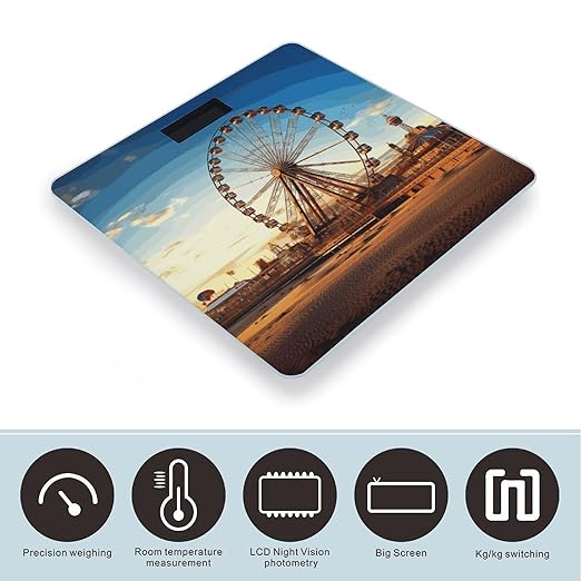 Ferris Wheel Bathroom ScaleHighly Accurate Digital Weighing Machine for People Bright LED Display Weight Scale for The Aldult Home Use
