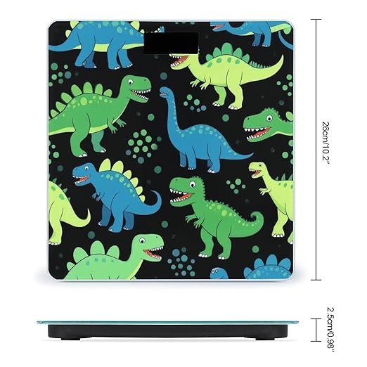 Automatic Switch Digital Bathroom Weighing Scale Smart Scale for Body Weight Cute Childish Dinosaurs