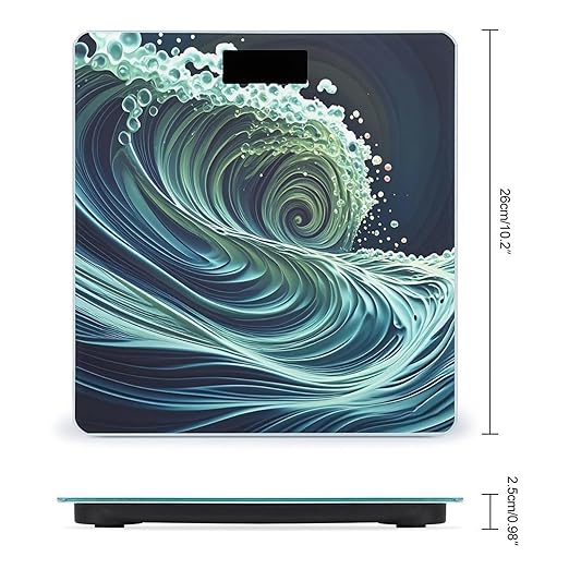 Distorted Wave Texture Scale for Body Weight Smart Scales Digital Bathroom Scale High Precision Weighing Scales with Large Display Weighing Machine for People