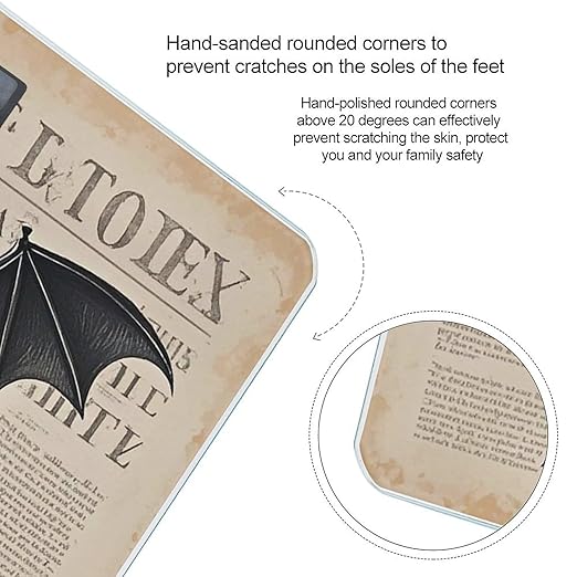 Bat Art Bathroom Scale for Body Weight Bathroom Weighing Scales with Back Lit LED Display Sturdy Tempered Glass Body Weight Bathroom Scale 400lb Weighing