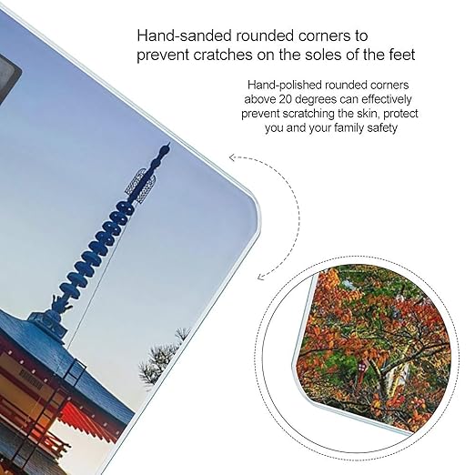 Japan Mount Fuji Landscape Scale for Body Weight Digital Bathroom Scale Precision Smart Weighing Scales with Clear LED Display Accurate High Precision Scales Weighing Machine