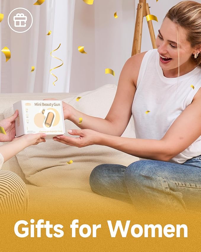 Mini Massage Gun Travel Size Powerful Small Massage Gun Deep Tissue for Pain Relief Muscle Massager for Neck Shoulder Thigh Scalp Quiet Pocket Massager FSA-HSA Eligible