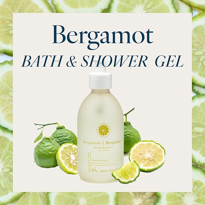 Provence Sante Cleansing Bath &amp Shower Gel - Moisturizing Almond Oil Body Wash for Dry Skin - Nourishing Light Citrus Bergamot Scent - Made in France - 10.2 Oz