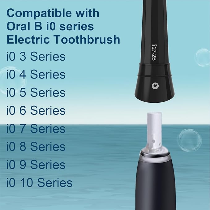 iO Replacement Heads Compatible with Oral B iO 2/3/4/5/6/7/8/9/10 Series Electric ToothbrushIO Toothbrush Heads Compatible with Oral B iOMedium-Hard bristles Care for Your TeethBlack