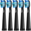 Replacement Brush HeadsCompatible for Seago for Fairywill Electric Toothbrush Head(5pcs Black)