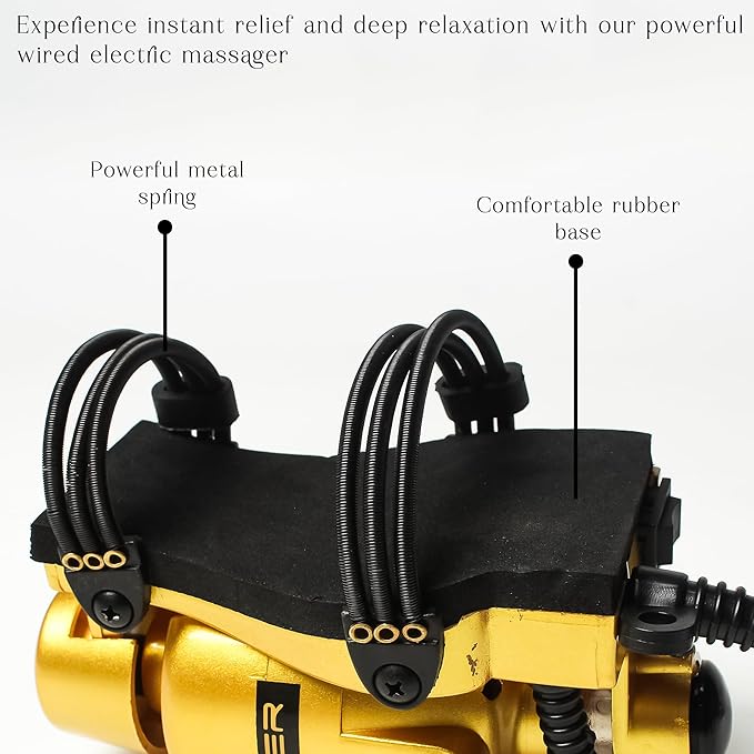 HOMORA Powerful Double-Speed Full Body Massager – Electric Handheld Deep Tissue Massager with Floating Action for Pain Relief Relaxation &amp Recovery – Full Body Vibration Therapy Machine (Golden)