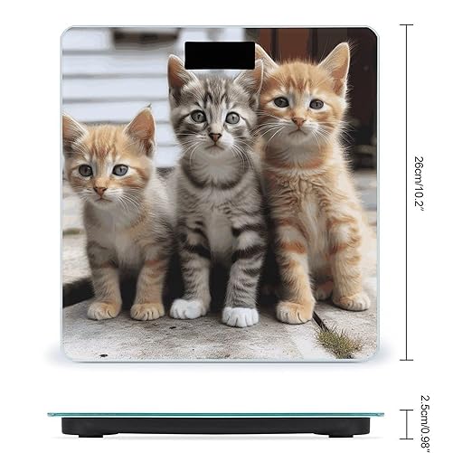 Kittens Family Cats Smart Scale for Body Weight Accurate Bathroom Scale with LED Display Digital Weight Scales Weighing Machine High Precision Scales for Bath Home