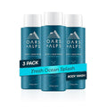 Oars + Alps Men's Moisturizing Face &amp Body Wash Body Wash with Vitamin E and Antioxidants Sulfate Free Fresh Ocean Splash 3pk
