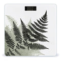 Natural Plant Silhouette Fern Leaf Scale for Body Weight Precision Bathroom Weighing Scales with Back Lit LCD Display Sturdy Tempered Glass Body Weight Scales Digital Bathroom Scale 400lb