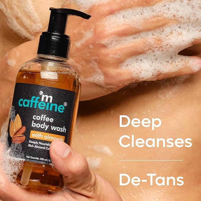 SENTA Body Wash with Almonds | De-Tan &amp Deep Cleansing Shower Gel | Enriched with Vitamin E &amp in Energizing Nutty Almond Aroma | Suitable for All Skin Types | For both Men &amp Women (200ml)