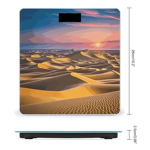 Desert Landscape Scale for Body Weight Digital Bathroom Scale Accurate Smart Weight Scales with Large Display Weighing Machine High Precision Scales