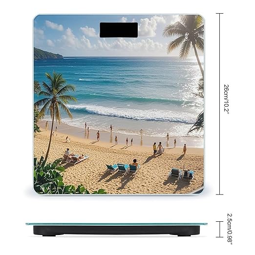 Summer Hawaiian Scale for Body Weight Smart Scales Digital Bathroom Scale High Precision Weighing Scales with Large Display Weighing Machine for People