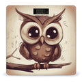 Cute Owl Scale for Body Weight Sturdy Tempered Glass Weighing Scales with LCD Display Accurate Digital Bathroom Scale Convenient Body Fat Smart Scales 400lb