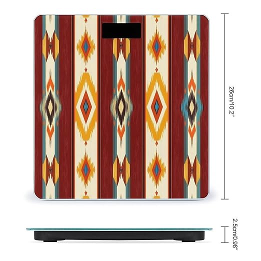 Automatic Switch Digital Bathroom Weighing Scale Smart Scale for Body Weight Indiana Western Southwest Ethnic Tribal Navajo