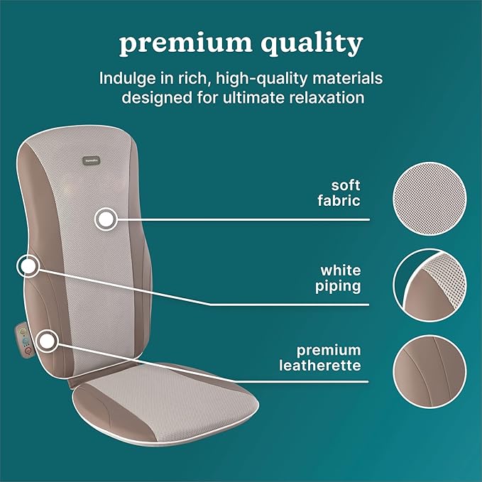 Homedics Shiatsu Back Massage Cushion with Adjustable Speeds and Comforting Heat Fits Most Chairs Brown 1 Count