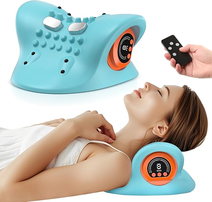 Smedz Neck Massager 2026 New Upgrade 3 in 1 Portable Massager with Heat &ampComfortable Stretching–Adjustable Intensity for Neck &amp Shoulder Relaxation at Home Office