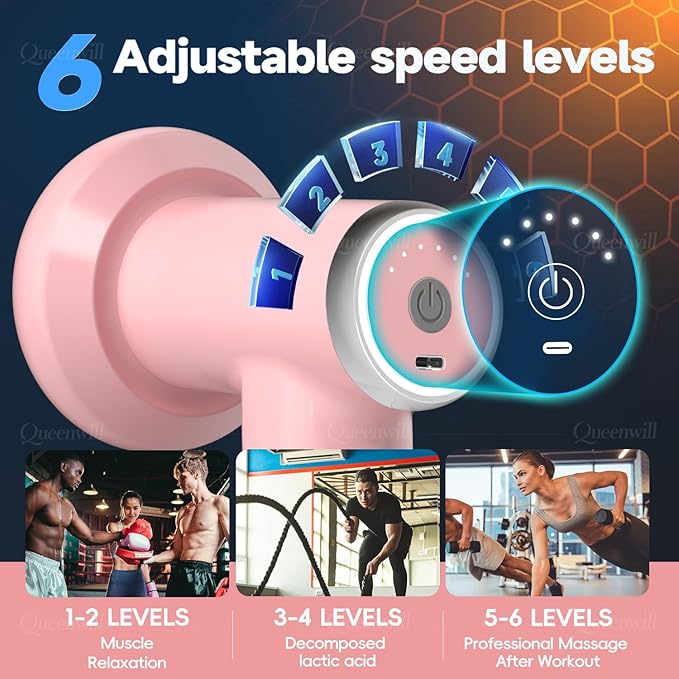 Anti Cellulite Massage Tool Body Sculpting Machine for Women Lymphatic Drainage Device with Lipo Roller Handheld Home Use for Belly Fat Stomach Thighs &amp Buttocks Sculpting (Pink)