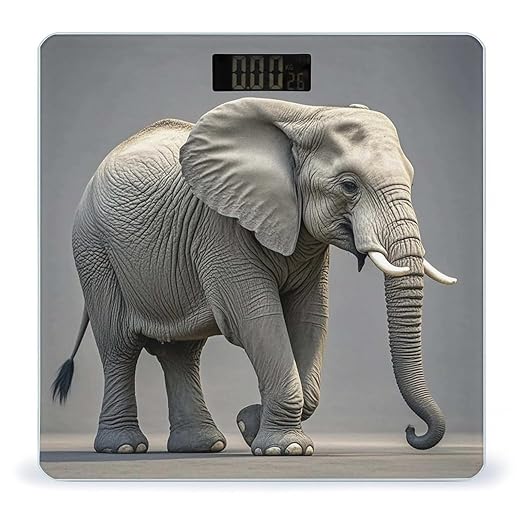 Elephant Scale for Body Weight Accurate Digital Bathroom Scale Toughened Glass High Precision Scales Smart Weight Scales with Large LCD Backlight Display Weighing Machine
