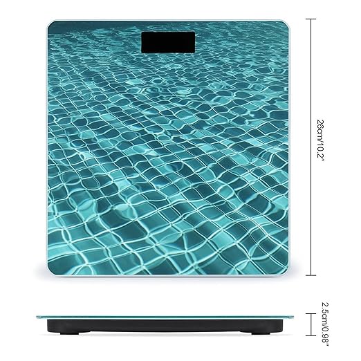 Swimming Pool Water Scale for Body Weight Highly Accurate Digital Bathroom Scale Sturdy Tempered Glass Weighing Scales with LCD Display Fashion Body Fat Smart Scales 400lb