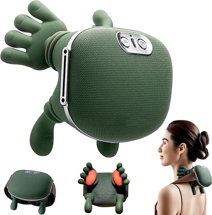 Shiatsu Neck Massager with Heat for Pain Relief Deep Tissue 2026 Upgraded 4D Back Shoulder Kneading Massage Pillow Body Muscle Relaxation Tool Gifts for Mom and Dad