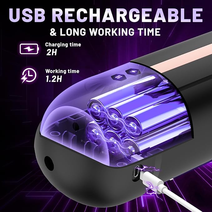 Male Masterburbatar Hands Free 7X Modes Blowjobob Machine for Man Automatic Stroking Machines Male Masterubaters Hoodies Silent Pocket Puzzy Electric 7WW01 (Small)