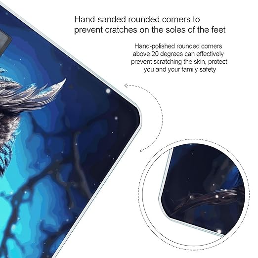 Blue Owl Scale for Body Weight Digital Bathroom Scale Accurate Smart Weight Scales with Large Display Weighing Machine High Precision Scales