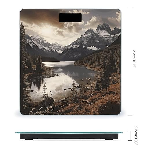 Landscape Scale for Body Weight Accurate Digital Bathroom Scale Toughened Glass High Precision Scales Smart Weight Scales with Large LCD Backlight Display Weighing Machine