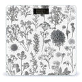 Flowering Herbs and Herbaceous Plants Scale for Body Weight Anti-Slip Tempered Glass Digital Bathroom Scales Clear LCD Display Weighing Scale Safe Rounded Corners Smart Scales