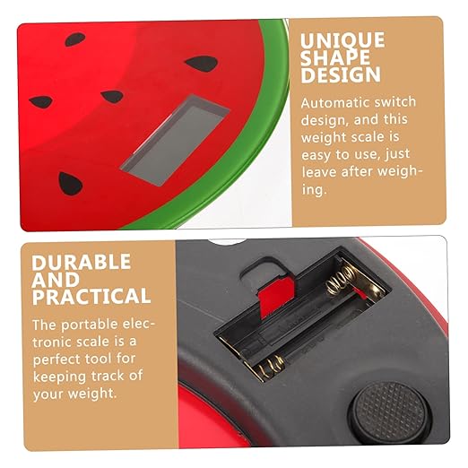 Cartoon Watermelon Digital Weight Scale Tempered Bathroom Scale for Household Use Accurate Body Weight Measurement Cute Design for Fitness Tracking