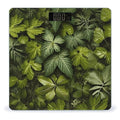Green Leaves and Plants Scale for Body Weight Anti-Slip Tempered Glass Digital Bathroom Scales Clear LCD Display Weighing Scale Safe Rounded Corners Smart Scales