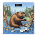 Busy Beaver Cartoon Digital Bathroom Scale for Body Weight Weighing Scale with Backlit LCD Display High Precision Measurements &amp Measures Weight Up to 180kg