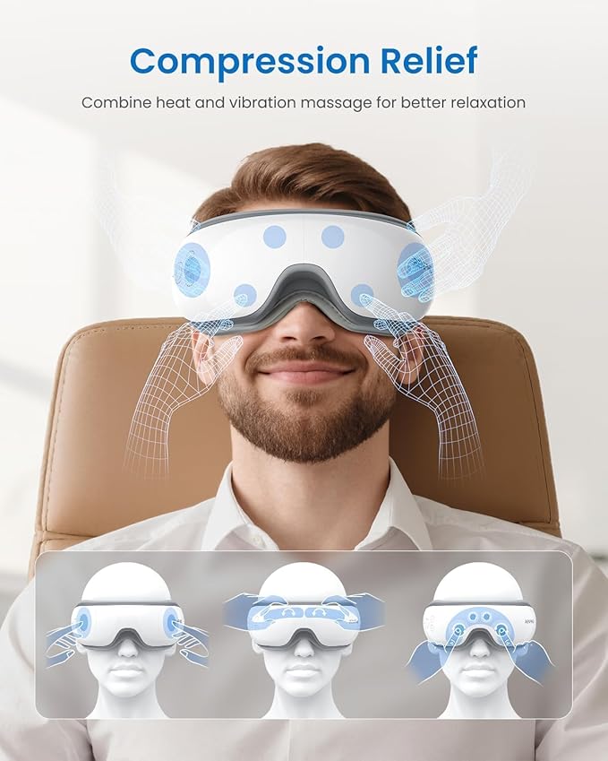 RENPHO Eye Massager with Heat Mothers Day Birthday Gifts for Mom Women Men Her FSA Eligible HSA Eye Mask for Migraine ReliefSleep Mask for Dry Eyes Relax Reduce Strain for Men Dad Eyeris 1