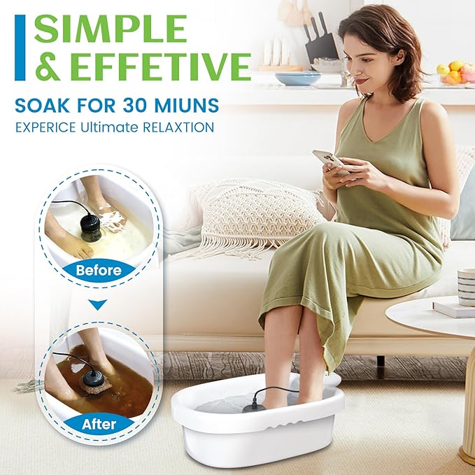 Ionic Foot Bath Detox Machine Foot Detox Machine Portable Ionic Spa Bath for Home Use100 Liners 2 Arrays