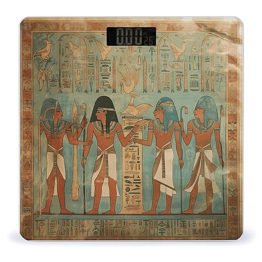 Women in Ancient Egypt Weight Scale Large Bathroom Scales Digital Weight with Bright LED Display Non Slip Automatic Weighing Scale Fashion Weighing Machine for Body