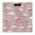 Pink Flamingo Pattern Bathroom Scale for Body Weight 400 Lb Weight Scale with High Precision Sensors Tempered Glass Highly Accurate Digital Weighing Machine for People