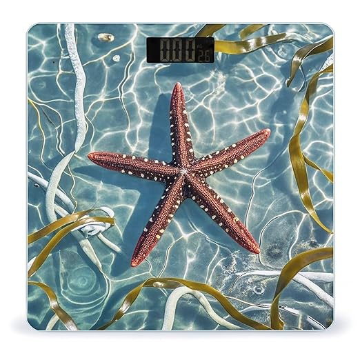 Starfish Scale for Body Weight Highly Accurate Digital Bathroom Body Scale Digital Bathroom Scales for People Anti-Slip Large LCD Display Smart Scales