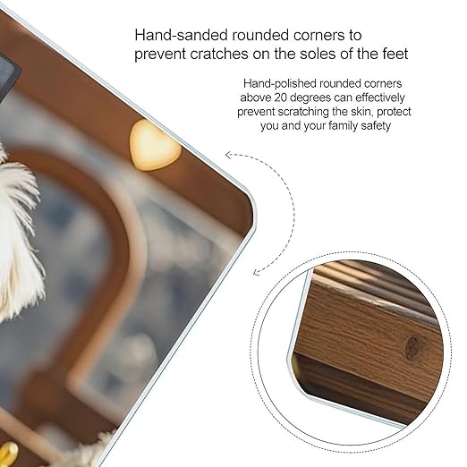Cute Maltese Puppy Dog Weight Scale Highly Accurate Digital Weighing Scale with Large LCD Display Smart Bathroom Scales for Home Bedrooms and Gift Giving