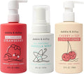Dabble &amp Dollop Berry Body Wash &amp Conditioner Bundle Paraben &amp Sulfate Free Vegan Gluten-Free Strawberry Vanilla and Cherry (Set of 3)